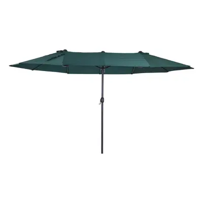 Outsunny 4.6M Garden Patio Umbrella Canopy Parasol Sun Shade w/o Base Green