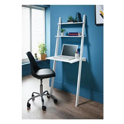 White Ladder Computer Laptop Desk Tier Shelves Workstation, Study, Office G-0445