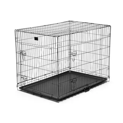 KCT 42â Extra Large Metal Pet Crate With Floor Foldable Dog Cage Heavy Duty Training Folding f