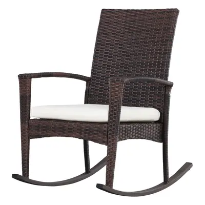 Outsunny Rattan Rocking Chair