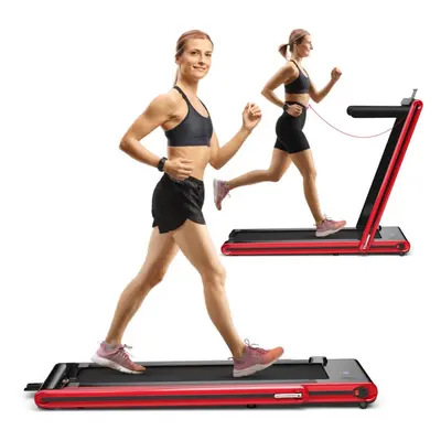 2- in-1 Folding Treadmill Under Desk Walking Treadmill Running Machine