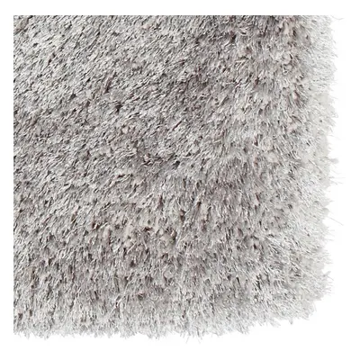 Montana Shaggy Round Circle Rugs in Silver Grey Thick Soft Plain Pile Luxury Mats 150x150cm