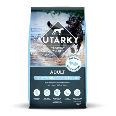 Autarky Grain Free Tasty White Fish and Potato Hypoallergenic Dry Dog Food with Mobility Joint S