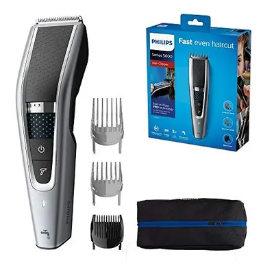 Philips Series Trim-n-Flow PRO Technology Hair Clipper, Fully Washable, Silver/Black, HC5630/13