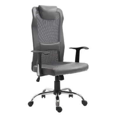 Vinsetto High Back Mesh Office Chair Swivel Chair w/ Headrest Armrests Grey