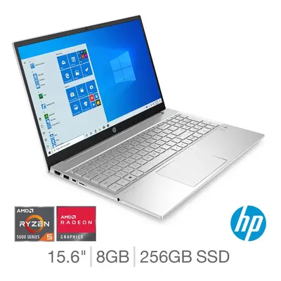 HP Pavilion Laptop, AMD Ryzen 5, 8GB RAM, 256GB SSD, 15-eh1013na