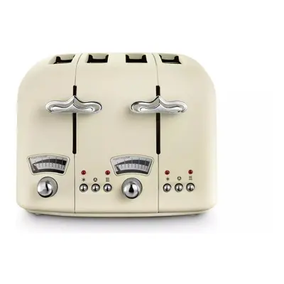 De'Longhi CTO4 Argento Flora Slice Toaster - Beige