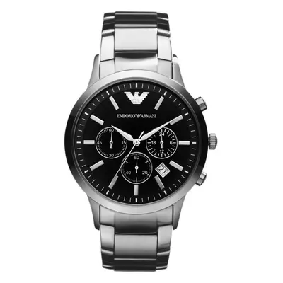 Emporio Armani Men's WatchÂ¦Chronograph Black DialÂ¦Silver Bracelet BandÂ¦AR2434