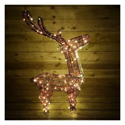 1.2m Flashing Warm White LED Reindeer Outdoor Christmas Light Up Decorations