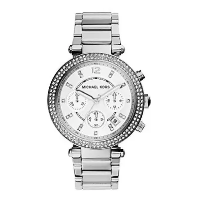 Michael Kors Womens Parker Silver-Tone Watch MK5353