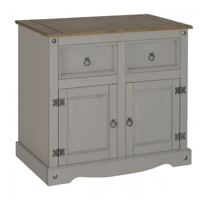 Corona Grey Wax Door Sideboard Solid Pine Furniture