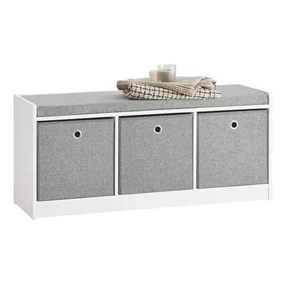 SoBuyÂ® FSR65-DG, Baskets Storage Bench Shoe Bench Shoe Rack Cabinet