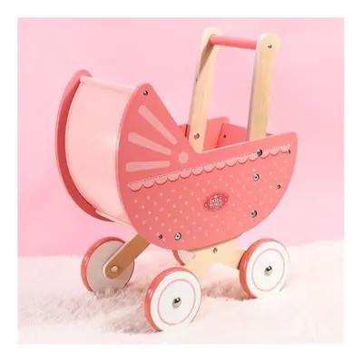 Doll World Pram Push Along Toy Walker Princess Pretend Play Pushchair