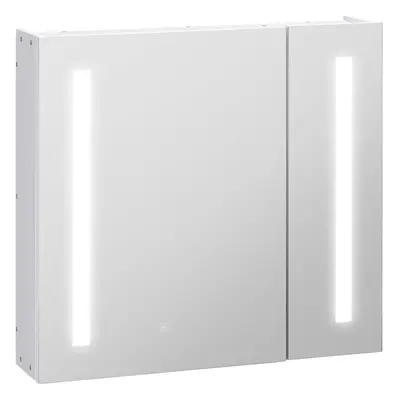 kleankin LED Illuminated Mirror Cabinet with Lights, Touch Switch, for Bathroom