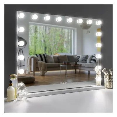 FENCHILIN 80x58cm Hollywood Vanity Mirror with Lights Table Wall Mount