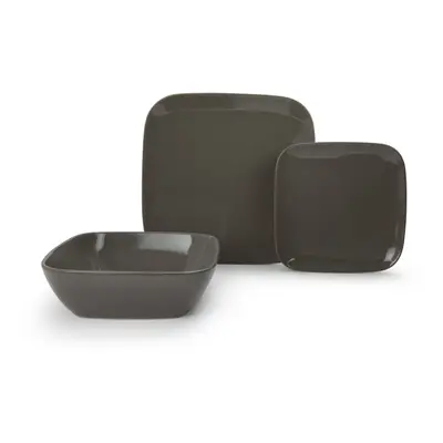 12pc Darby Square Dinner Set - Grey