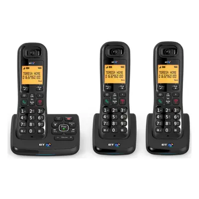 BT XD56 Cordless Phone with Answering Machine - Triple Handsets