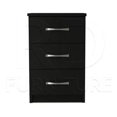 Ready assembled Classic Drawer Bedside Black