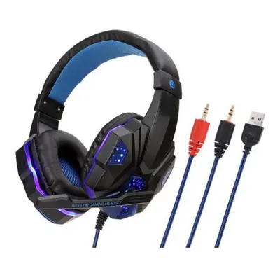 Professional Bass Stereo Gamer Wired Headphones PS4 X BOX Headset With Led Light Microphone For 