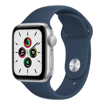 Apple Watch SE GPS 40mm Silver Aluminium Case with Abyss Blue Sport Band