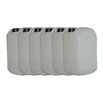 6 x Litre Plastic Jerry Can with T/E Cap for Water Storage, Camping & Caravanning