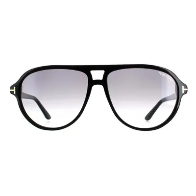 Tom Ford Sunglasses FT0932 Jeffrey 01B Shiny Black Smoke Gradient