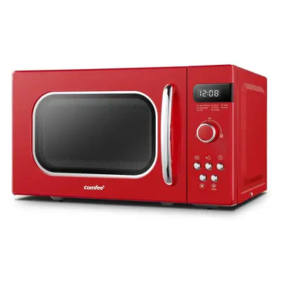 COMFEE' Retro Style 800w Litre Microwave Oven with Auto Menus, Cooking Power Levels and Express 