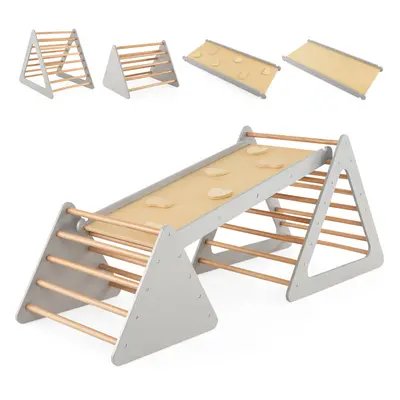 3 in Toddler Climbing Toy Set Wooden Climber Bridge Kids Activity Center