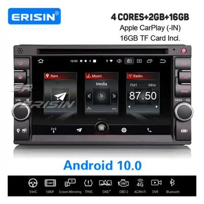 Android 10.0 Universal Car Stereo DAB+ Satnav CarPlay WiFi 3-UI Double 2Din For Nissan