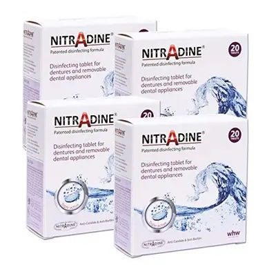 Nitradine Tablets x Boxes ~ (80 Tablets) Cleaning & Disinfecting Ortho & Denture