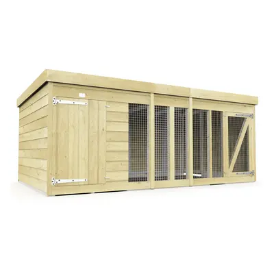 10ft x 6ft Dog Kennel & Run Treated Timber Fast & Free Day Delivery