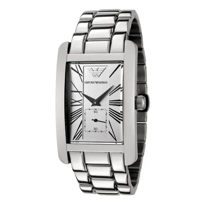 Emporio Armani Gents Mens Stainless Steel Bracelet Watch Silver Dial AR0145