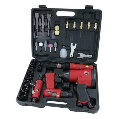 Air Tool Kit- 33pc 1/2" Drive Kit- Wrench Ratchet Grinder Hammer(Neilsen CT1091)