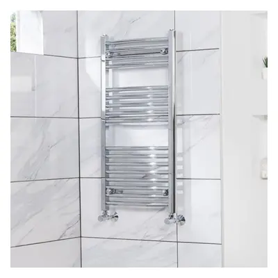 Fjord x 450mm Curved Chrome Heated Towel Rail