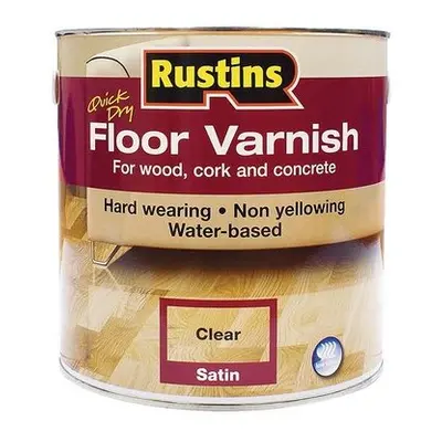 Rustins AFCS5000 Quick Dry Floor Varnish Satin Litre