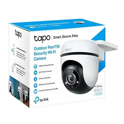 TP-Link Tapo 1080p Full HD Outdoor Pan/Tilt Security Wi-Fi Camera, Smart Person/Motion Detection