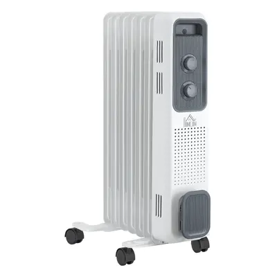 HOMCOM Oil Filled Radiator Portable Space Heater W/ Fin, Heat Settings