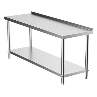 2 Tier Stainless Steel Work Bench Catering Table Commercial Kitchen Prep Worktop