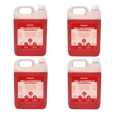 Hexeal Red Antifreeze & Coolant I 20L I -37 ÂºC /High Concentrate/Longlife