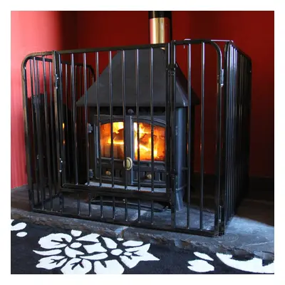 Safety Fire Guard in Black Heavy Duty