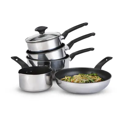 Prestige Cookware Set in Stainless Steel with Milk Pan - Non Stick - Pack of