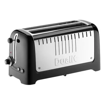 Dualit Lite Slice Long Slot Toaster with Warming Rack Gloss Black