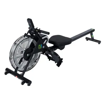 Air Rowing Machine for Home Use Foldable with Roller Wheels Compact Rower with Bluetooth