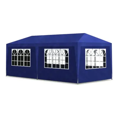 vidaXL x 6m Blue Gazebo | 6-Wall Pavilion Party Tent