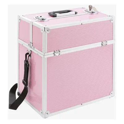 AREBOS Aluminium Make Up Case | Cosmetic Case | Hard Vanity Case | Locks with Keys | x Fold Out 