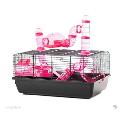 The Landmark Pink Small Animal Hamster Cage with Accessories RRP 49.99