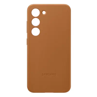 Leather Case for Samsung Galaxy S23 Original Samsung Leather Cover Series Tan