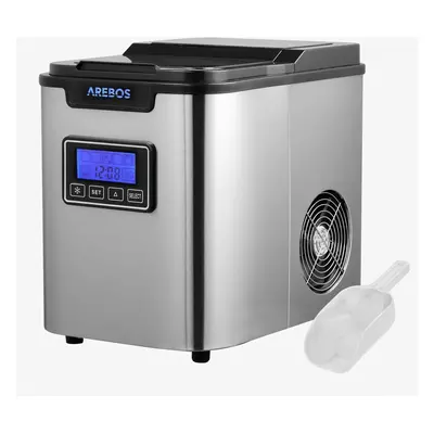 AREBOS Ice Cube Maker | kg/24 h | minutes production time | ice cube sizes | 2.2 liter water tan