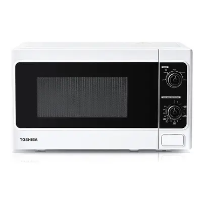 Toshiba 800w 20L Microwave Oven with Function Defrost and Power Levels, Stylish Design White - M