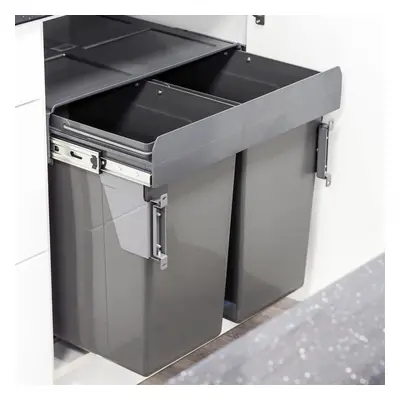 90L Pull Out Kitchen Waste Recycling Bin For 600mm Unit Hinged Door